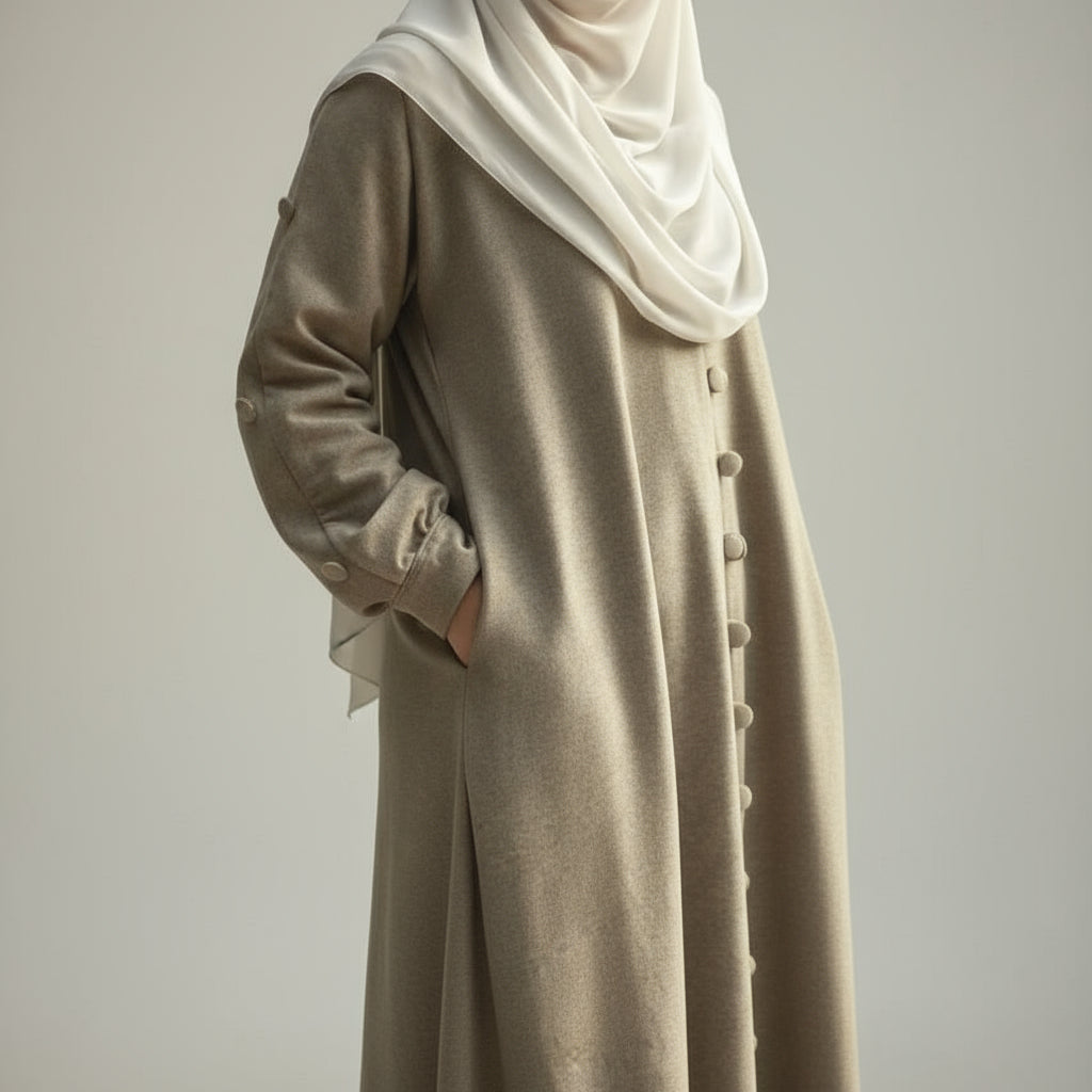 جلباب مع أزرار شتوي